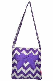 Quilted Messenger Bag-7004-PURPLE